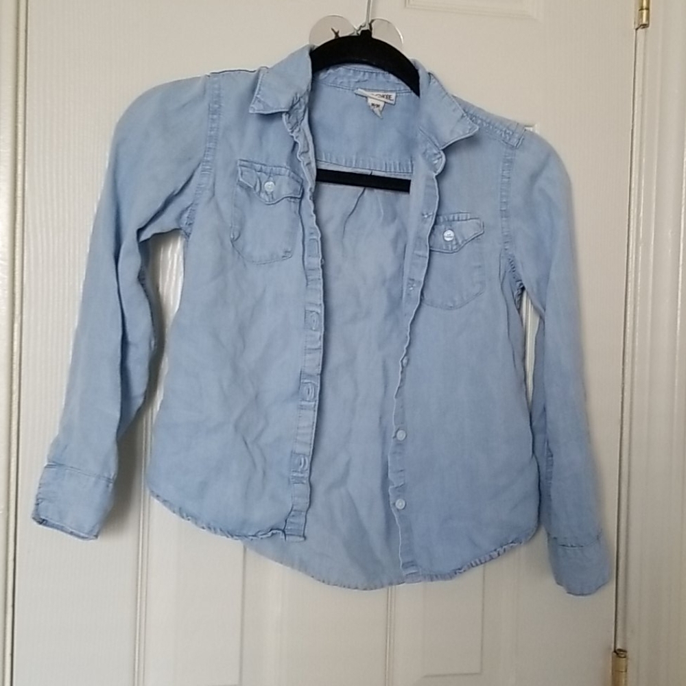 Girls botton up shirt.